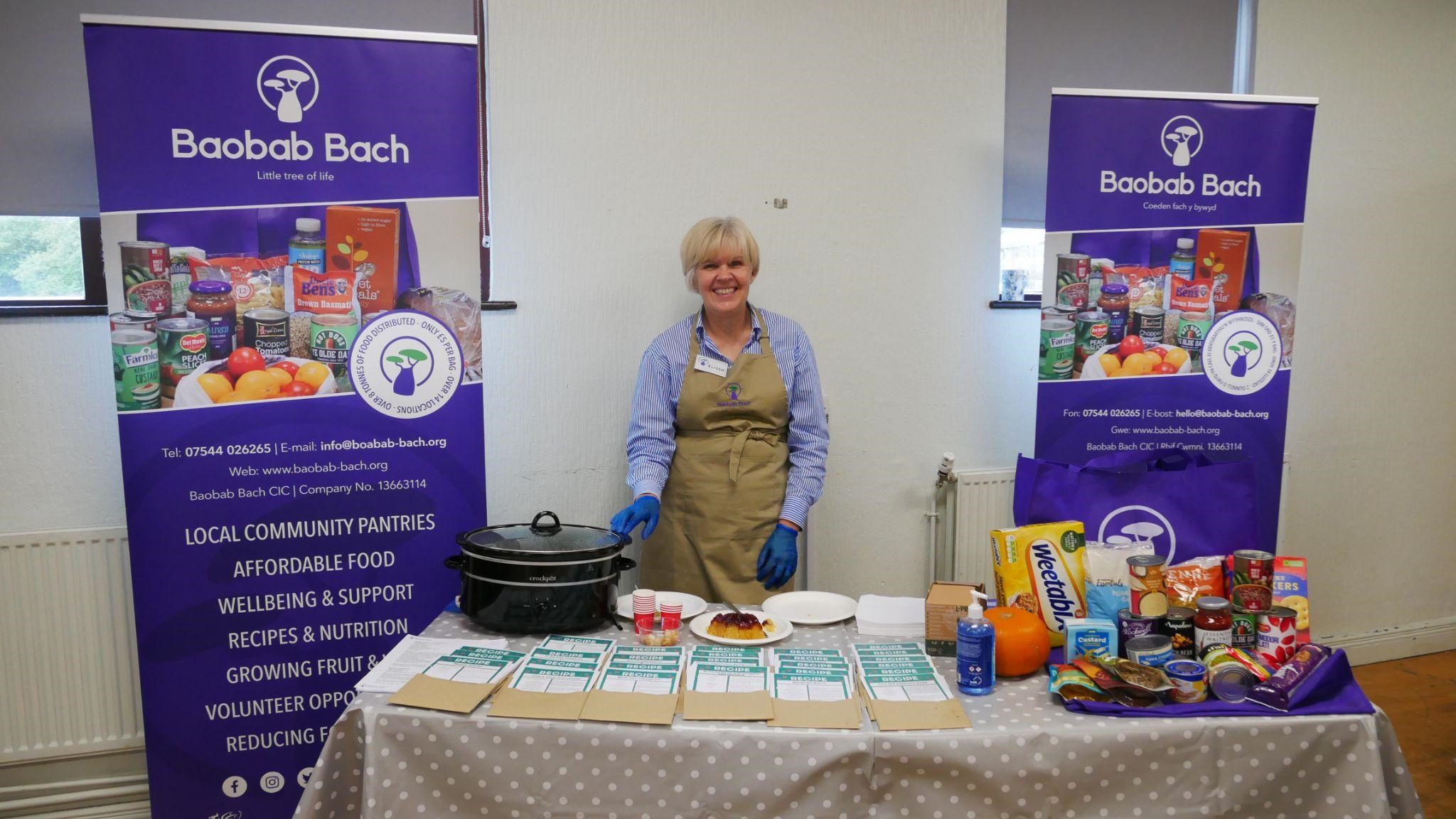 Alison Westwood of Baobab Bach at one of their community pantries
